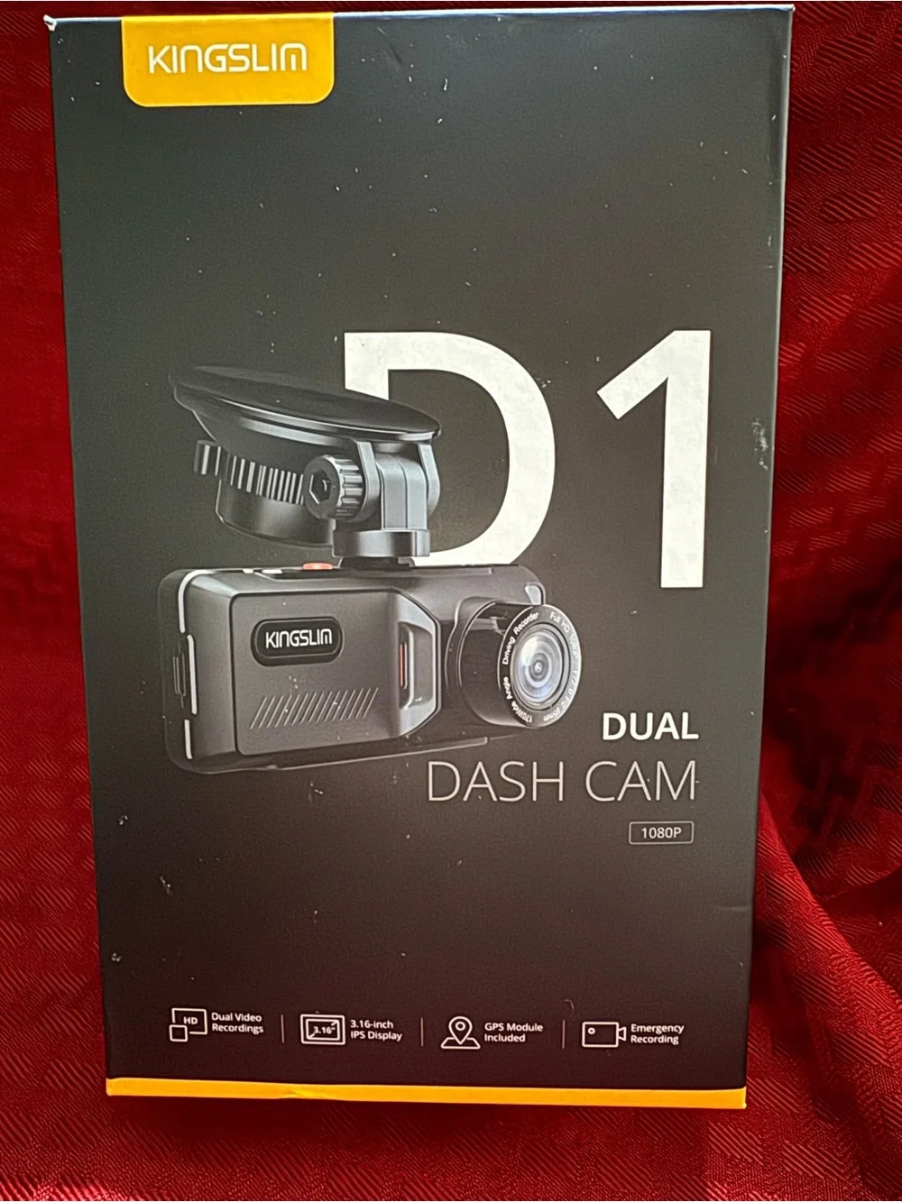 KINGSLIM D1 Dual Dash Cam - Black